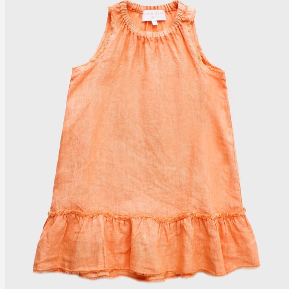 BELLA DAHL GIRL FRAYED RUFFLE DRESS IN MESA SUNRISE - Picture 2 of 10